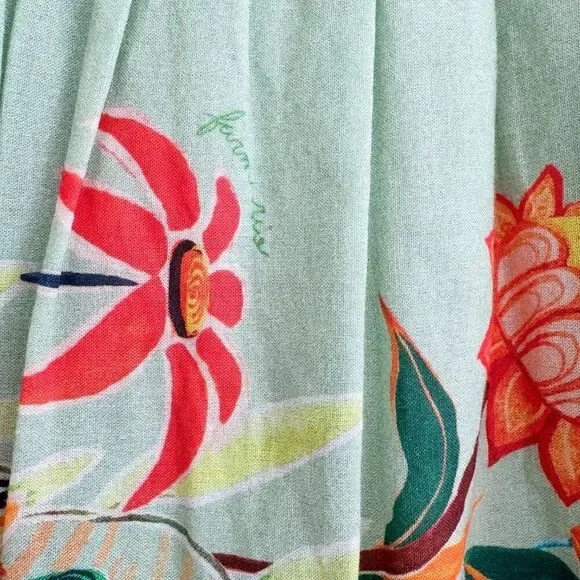 Farm Rio Off-the-Shoulder Tiered Floral Midi Dress MP - Picture 5 of 7